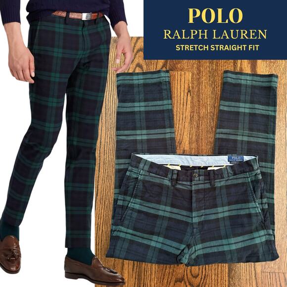Polo Ralph Lauren Other - SOLD POLO RALPH LAUREN Mens Straight Fit Tartan Plaid Pants Fall Winter
